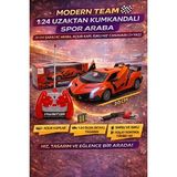 Şarjlı Uzaktan Kumandalı 20 cm Spor Araba Modern Team RC Yarış Arabası Açılır Kapı (Turuncu)