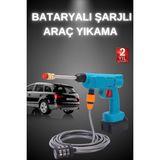 Şarjlı ve Yüksek Basınçlı Oto Yıkama Makinesi ve Sulama Tabancası Bahçe Yıkama Makinesi ( Lisinya )