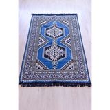Şark Köşesi Halısı Modelleri Otantik Kilim Yahyalı Mavi - 120 x 180 cm