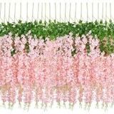Sarkan Yapay Çiçek Akasya Pembe Açık 80 Cm 3 Sarkan Dallı 12 Adet Bağ