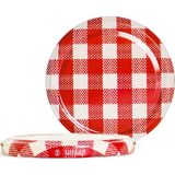 Sarkap 1 Koli 82 mm Dökme 630 Adet Kavanoz Kapağı - Kırmızı Ekose - 82MM