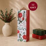 Sarkap 144'lü Kırmızı Çiçek Karton Çanta 13x36x9 cm