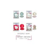 Sarkap 4 Paket 10'Lu Hijyenik Poşetli Kavanoz Kapağı Seti 4 Desen 82 Mm Karışık Gönderim