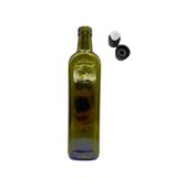 Sarkap 750 ml Marasca 1428'li Yeşil Cam Zeytinyağı Şişesi Yağdanlık
