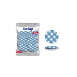 Sarkap 82 mm Mavi Mat Ekose Hijyenik Paketli 10 Adet Kavanoz Kapağı