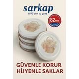 Sarkap 82 mm Pastoral Desenli Kavanoz Kapağı – 10 Adet - Krem