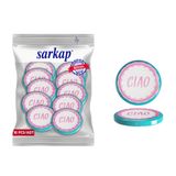 Sarkap Ciao 82 mm Pembe Dolce Vita Desenler Hijyenik Paketli 10 Adet Kavanoz Kapağı