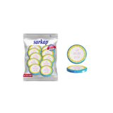 Sarkap Hijyenik Paketli 10 Adet Kavanoz Kapağı Dolce Vita Desenler 82 mm - La Dolce Vita Sarı & Mavi