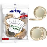 Sarkap Hijyenik Paketli 10 Adet Kavanoz Kapağı - Gold - 82 mm - Çok Renkli