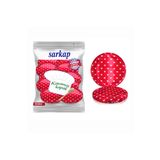 Sarkap Hijyenik Paketli 10 Adet Kavanoz Kapağı - Kırmızı Kalp- 82 mm
