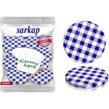 Sarkap Hijyenik Paketli 10 Adet Kavanoz Kapağı - Lacivert Ekose- 82MM - 0 - 19 lt - Çok Renkli