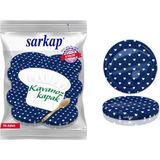 Sarkap Hijyenik Paketli 10 Adet Kavanoz Kapağı - Mavi Kalpli - 82mm - 1025 ml - Şeffaf