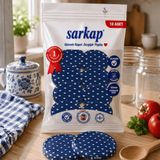 Sarkap Hijyenik Paketli 10'lu 82 mm Kapak Kalpli Desenler Mavi