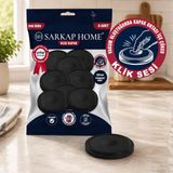 Sarkap Hijyenik Paketli 8 Adet Klik Kavanoz Kapağı 82 mm - Siyah