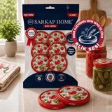 Sarkap Hijyenik Paketli 8'li 82 mm Klik Kavanoz Kapak - Domates Biber - 001-Renkli