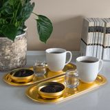 Sarkap Home 16x35 cm 2'li Oval Sunumluk Tepsi - Gold
