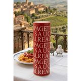 Sarkap Home 1,7 L Less Seri Spaghetti Metal Saklama Kutusu - Kırmızı- 90x270mm
