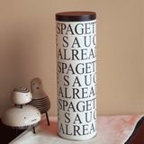 Sarkap Home 1,7 L Less Seri Spaghetti Metal Saklama Kutusu Krem - 90x270mm