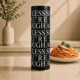 Sarkap Home 1,7 L Less Seri Spaghetti Metal Saklama Kutusu - Siyah 90x270mm