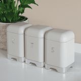 Sarkap Home 1L Açık Gri Galvaniz 3'lü Tea Coffee Sugar Saklama Kutusu Seti-115x150