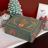 Sarkap Home 2,5 L Elephant Circus Dekoratif Metal Saklama Kutusu 217x165x70mm - Altın - Yeşil