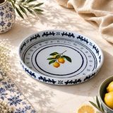 Sarkap Home 26 cm Lemon Design Beyaz Meyve Tabağı - 00 Beyaz