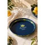 Sarkap Home 26 cm Lemon Design Lacivert Meyve Tabağı
