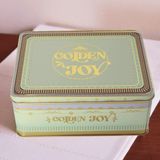 Sarkap Home 3,2 L Golden Joy Dekoratif Metal Saklama Kutusu 217x165x90mm - Krem