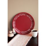 Sarkap Home 34 cm Less Seri Metal Tepsi - Kırmızı
