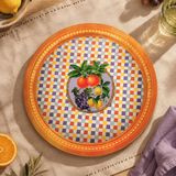 Sarkap Home 34 cm Metal Tepsi LemonDesignTuruncu