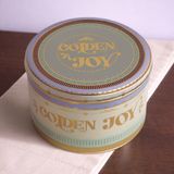 Sarkap Home 3,4 L Golden Joy Yuvarlak Metal Saklama Kutusu-190x120mm