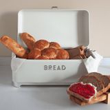 Sarkap Home 5,6 L Bread Galvaniz Metal Ekmek Kutusu 425x225x165 mm Krem