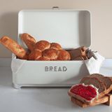 Sarkap Home Krem Galvaniz Bread Büyük Boy Ekmeklik Saklama Kutusu