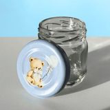 Sarkap Home Mavi Ayıcık Desenli 47'li 40 ml Cam Kavanoz Seti