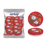 Sarkap Kavanoz Kapağı, 82mm, Hava Geçirmez, Sızdırmaz, Konserve için Uygun, 10'lu Paket (Çiçek Bordo)
