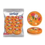 Sarkap Kavanoz Kapağı, 82mm, Hava Geçirmez, Sızdırmaz, Konserve için Uygun, 10'lu Paket (Çiçek Turuncu)