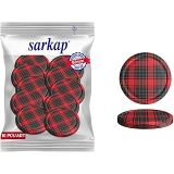 Sarkap Kavanoz Kapağı, 82mm, Hava Geçirmez, Sızdırmaz, Konserve için Uygun, 10'lu Paket (Ekoseli)