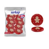 Sarkap Kavanoz Kapağı, 82mm, Hava Geçirmez, Sızdırmaz, Konserve için Uygun, 10'lu Paket (KırmızıCookie)