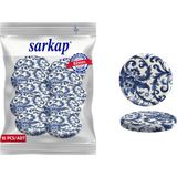 Sarkap Mavi Çini Çiçek Model Kavanoz Kapağı 82 mm - Hijyenik Paketli 10 Adet, Sofra Sunumuna Uygun