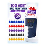 Sarkey Sarkey Sr-602 R Yazılabilir Kopyalanabilir 125 Khz Proximity Anahtarlık Keyfob Karışık Renkler 100 Adet + 1 Adet Rfıd Kopyalama Cihazı Hediyeli