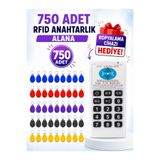 Sarkey Sarkey Sr-602 R Yazılabilir Kopyalanabilir 125 Khz Proximity Anahtarlık Keyfob Karışık Renkler 750 Adet + 1 Adet Rfıd Kopyalama Cihazı Hediyeli