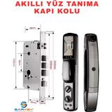 Sarkey SR-1600 Wifi Akıllı Kapı Kilidi Yüz Tanıma Parmak Izi Şifre Kart ve Görüntülü Görüşme Özellikli - 1 ADET