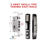Sarkey SR-1600 Wifi Akıllı Kapı Kilidi Yüz Tanıma Parmak Izi Şifre Kart ve Görüntülü Görüşme Özellikli - 3 ADET