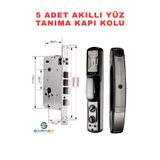 Sarkey SR-1600 Wifi Akıllı Kapı Kilidi Yüz Tanıma Parmak Izi Şifre Kart ve Görüntülü Görüşme Özellikli - 5 ADET