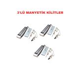 Sarkey Sr-180 180 Kg Manyetik Kilit 12/24V Dc Elektromanyetik Kapı Kilidi 3 Adet