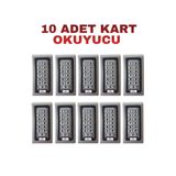 Sarkey Sr-200 Em Metal Kasa Kartlı Ve Şifreli Geçiş Sistemi Rfıd Proximity Kart Okuyucu 125 Khz 10 Adet