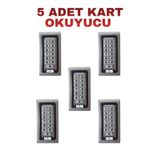 Sarkey Sr-200 Em Metal Kasa Kartlı Ve Şifreli Geçiş Sistemi Rfıd Proximity Kart Okuyucu 125 Khz 5 Adet