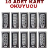 Sarkey SR-200 Em Metal Kasa Kartlı ve Şifreli Geçiş Sistemi Rfıd Proximity Kart Okuyucu 125 Khz IP68 - 10 Adet