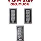 Sarkey SR-200 Em Metal Kasa Kartlı ve Şifreli Geçiş Sistemi Rfıd Proximity Kart Okuyucu 125 Khz IP68 - 3 Adet