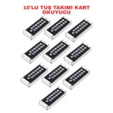 Sarkey Sr-201 Em-W Proximity Kart Okuyucu Ip68 Şifreli Metal Kasa 2000 Kullanıcı Kapasiteli 125 Khz 10 Adet